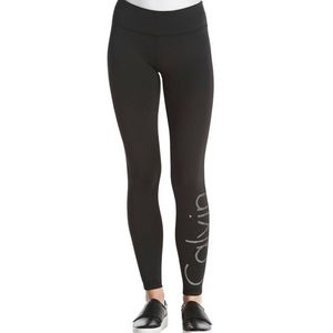 Calvin Klein Cotton Logo Women's Work-out Running Leggings black size Medium